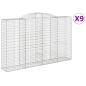 Preview: Gabionen mit Hochbogen 9 Stk. 300x50x180/200cm Verzinktes Eisen