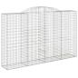Preview: Gabionen mit Hochbogen 9 Stk. 300x50x180/200cm Verzinktes Eisen