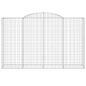 Preview: Gabionen mit Hochbogen 9 Stk. 300x50x180/200cm Verzinktes Eisen