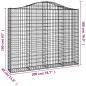 Preview: Gabione mit Hochbogen 200x30x160/180 cm Verzinktes Eisen