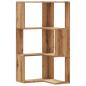 Preview: Eck-Bücherregal 3 Böden Artisan-Eiche 50x50x102cm Holzwerkstoff