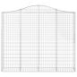 Preview: Gabionen mit Hochbogen 4 Stk. 200x30x160/180cm Verzinktes Eisen