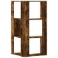 Preview: Eck-Bücherregal 3 Böden Räuchereiche 50x50x102 cm Holzwerkstoff