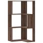 Preview: Eck-Bücherregal 3 Böden Eichen-Optik 50x50x102 cm Holzwerkstoff