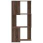 Preview: Eck-Bücherregal 3 Böden Eichen-Optik 50x50x102 cm Holzwerkstoff