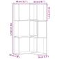 Preview: Eck-Bücherregal 3 Böden Eichen-Optik 50x50x102 cm Holzwerkstoff