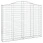 Preview: Gabionen mit Hochbogen 3 Stk. 200x30x160/180cm Verzinktes Eisen