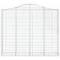 Preview: Gabionen mit Hochbogen 3 Stk. 200x30x160/180cm Verzinktes Eisen