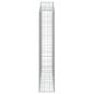 Preview: Gabionen mit Hochbogen 3 Stk. 200x30x160/180cm Verzinktes Eisen