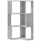Preview: Eck-Bücherregal 3 Böden Betongrau 50x50x102 cm Holzwerkstoff