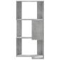 Preview: Eck-Bücherregal 3 Böden Betongrau 50x50x102 cm Holzwerkstoff