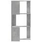Preview: Eck-Bücherregal 3 Böden Betongrau 50x50x102 cm Holzwerkstoff