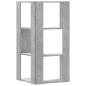 Preview: Eck-Bücherregal 3 Böden Betongrau 50x50x102 cm Holzwerkstoff