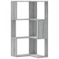 Preview: Eck-Bücherregal 3 Böden Grau Sonoma 50x50x102 cm Holzwerkstoff