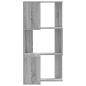 Preview: Eck-Bücherregal 3 Böden Grau Sonoma 50x50x102 cm Holzwerkstoff