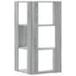 Preview: Eck-Bücherregal 3 Böden Grau Sonoma 50x50x102 cm Holzwerkstoff