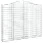 Preview: Gabionen mit Hochbogen 2 Stk. 200x30x160/180cm Verzinktes Eisen