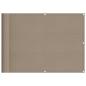 Preview: Balkon-Sichtschutz Taupe 75x1000 cm 100 % Polyester-Oxford