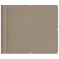 Preview: Balkon-Sichtschutz Taupe 90x700 cm 100 % Polyester-Oxford