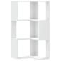 Preview: Eck-Bücherregal 3 Böden Weiß 50x50x102 cm Holzwerkstoff