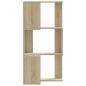 Preview: Eck-Bücherregal 3 Böden Sonoma-Eiche 50x50x102 cm Holzwerkstoff