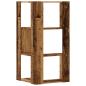 Preview: Eck-Bücherregal 3 Böden Altholz-Optik 50x50x102cm Holzwerkstoff