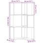 Preview: Eck-Bücherregal 3 Böden Altholz-Optik 50x50x102cm Holzwerkstoff