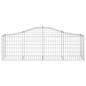 Preview: Gabionen mit Hochbogen 40 Stk. 200x50x60/80 cm Verzinktes Eisen