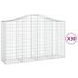 Preview: Gabionen mit Hochbogen 30Stk. 200x50x120/140cm Verzinktes Eisen