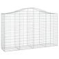 Preview: Gabionen mit Hochbogen 30Stk. 200x50x120/140cm Verzinktes Eisen