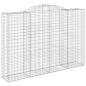 Preview: Gabionen mit Hochbogen 5 Stk. 300x50x200/220cm Verzinktes Eisen