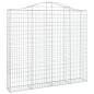 Preview: ARDEBO.de - Gabionen mit Hochbogen 7 Stk. 200x30x180/200cm Verzinktes Eisen