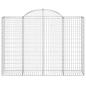 Preview: Gabionen mit Hochbogen 25Stk. 200x50x140/160cm Verzinktes Eisen
