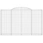 Preview: Gabionen mit Hochbogen 2 Stk. 300x30x180/200cm Verzinktes Eisen