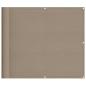 Preview: Balkon-Sichtschutz Taupe 90x1000 cm 100 % Polyester-Oxford