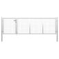 Preview: ARDEBO.de - Gartentor Stahl 350 x 100 cm Silbern