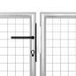 Preview: Gartentor Stahl 350 x 100 cm Silbern