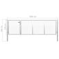 Preview: Gartentor Stahl 350 x 100 cm Silbern