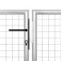 Preview: Gartentor Stahl 350 x 150 cm Silbern