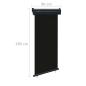 Preview: Balkon-Seitenmarkise 85x250 cm Schwarz