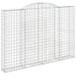 Preview: Gabione mit Hochbogen 300x30x200/220 cm Verzinktes Eisen