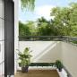 Preview: ARDEBO.de - Balkon-Sichtschutz Creme 75x1000 cm 100 % Polyester-Oxford