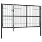 Preview: Gartentor mit Pfosten Stahl 350×140 cm Anthrazit