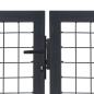 Preview: Gartentor mit Pfosten Stahl 350×140 cm Anthrazit