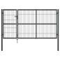 Preview: Gartentor mit Pfosten Stahl 350×140 cm Anthrazit