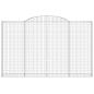 Preview: Gabione mit Hochbogen 300x30x180/200 cm Verzinktes Eisen