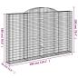 Preview: Gabione mit Hochbogen 300x30x180/200 cm Verzinktes Eisen