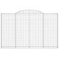 Preview: Gabione mit Hochbogen 300x30x180/200 cm Verzinktes Eisen