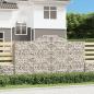 Preview: ARDEBO.de - Gabionen mit Hochbogen 2 Stk. 300x30x160/180cm Verzinktes Eisen