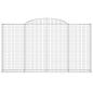 Preview: Gabionen mit Hochbogen 2 Stk. 300x30x160/180cm Verzinktes Eisen